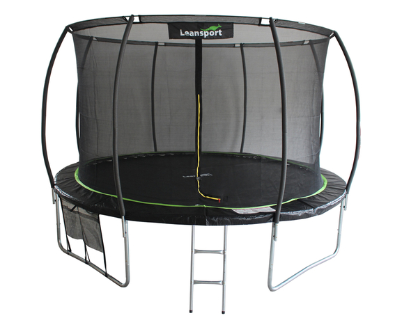 LEAN Sport Max 12ft Trampolin Schwarz-Grün