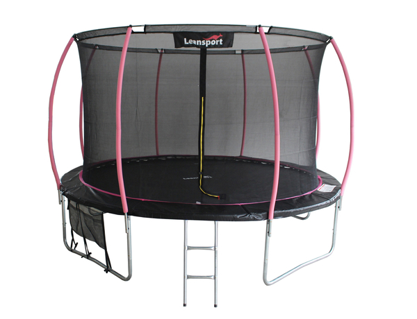 LEAN Sport Max 16ft Trampolin Schwarz-Rosa