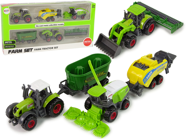 Landmaschinen-Set Landwirtschaftsfahrzeuge 6 Stück Traktor