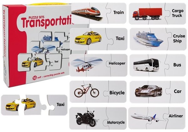Lernpuzzle Transport Puzzle 10 Verbindungen