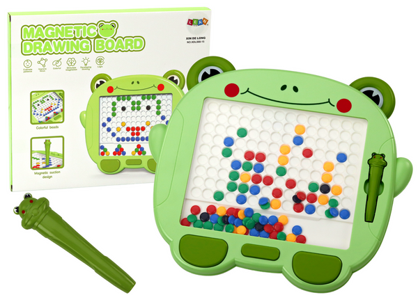 Magnetisches Lernbrett, Frosch-Stylus-Pad, grüne Perlen, Puzzle