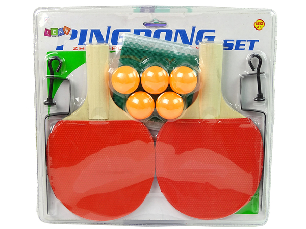 Ping Pong Set Tischtennisschläger, Netz mit 5 Bällen
