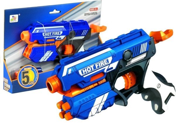 Pistole 5 Schaumstoffpatronen Spielzeug für Kinder Geräusch des Schusses Set