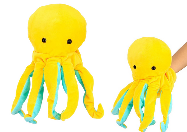 Plüsch-Maskottchen Oktopus gelbe Puppe 25 cm