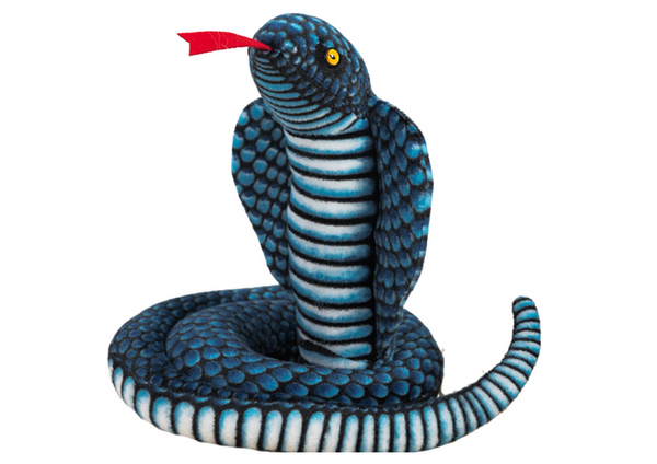 Plüsch-Maskottchen Schlange Royal Cobra Blau 100 cm