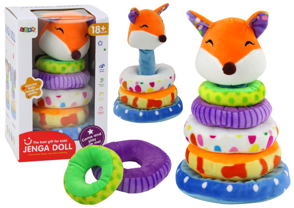 Plüschpyramide Fuchs Lernmaskottchen Bunt 27 cm