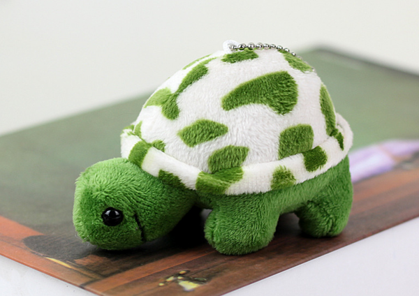 Plüschschildkröte 10 cm grüner Maskottchen-Schlüsselanhänger