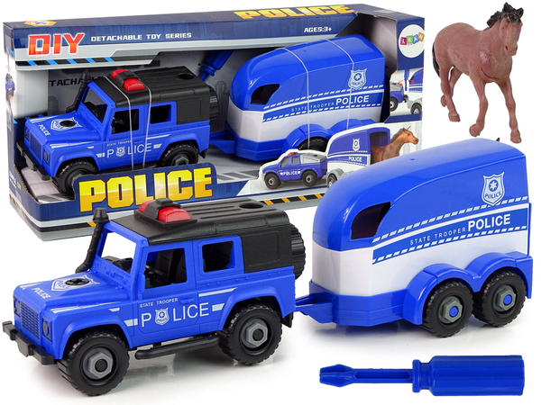 Polizei-Transporter-Geländewagen zum Selberbasteln