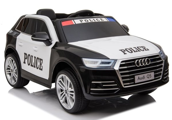 Polizeiauto Audi Q5 Schwarz Ledersitz EVA-Reifen Stoßdämpfer 2x45W