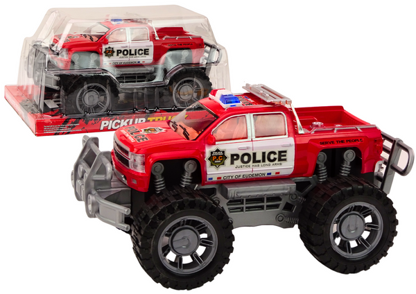 Polizeiauto-Pickup, rotes Gelände-Polizeiauto