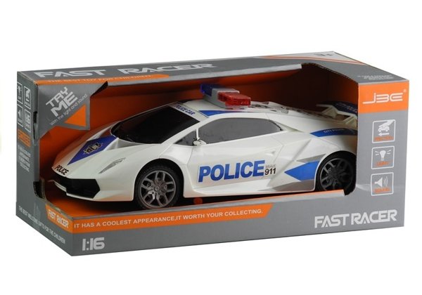 Polizeiwagen 1:16 Sound- und Lichteffekte Friction Fahrzeug Spielzeug für Kind