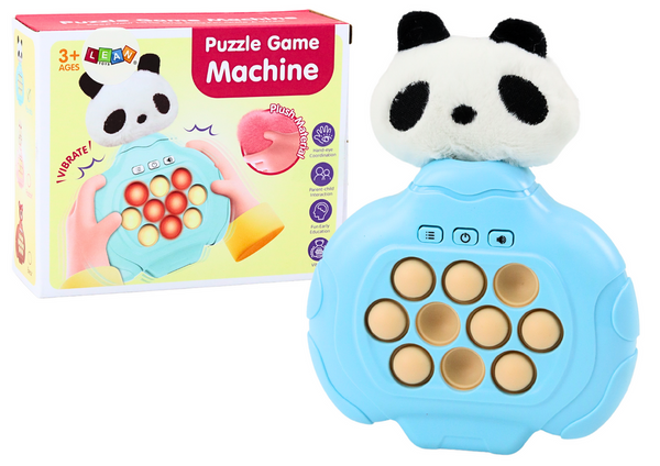 Pop-It Panda Game Plüschblaues Arcade-Konsolenpad mit Vibrationen