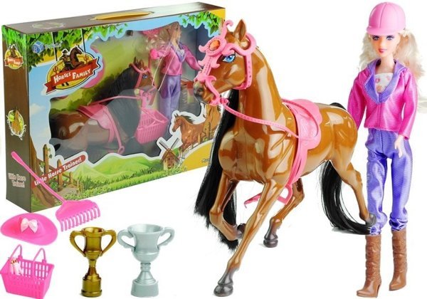 Puppe mit Pferd umfangreiches Set für Mädchen Spielzeug Pony 