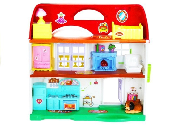 Puppenhaus aus Kunststoff Möbel Puppe Mehrstöckig Spielzeug für Kinder