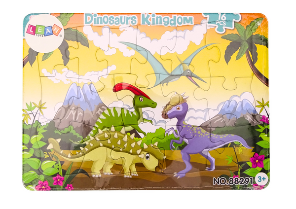 Puzzle für Kinder, Dinosaurier-Brett, bunt, 16 Teile