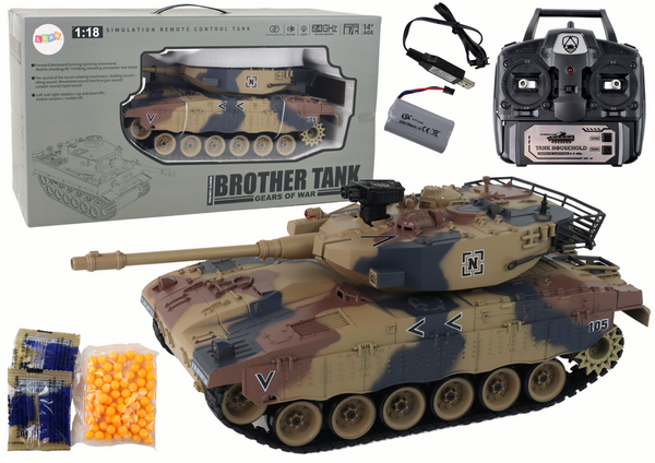 RC Panzer 1:18 Kanone Rauchschild Klingt Braun