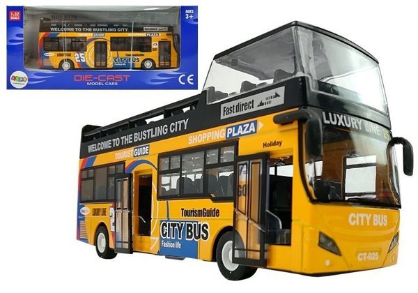 Reisebus Doppeldecker Tür zum Öffnen Gelb