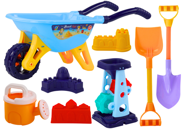 Sandspielzeug-Set, Toczka, Mühle, Paddel, Gießkanne, blau