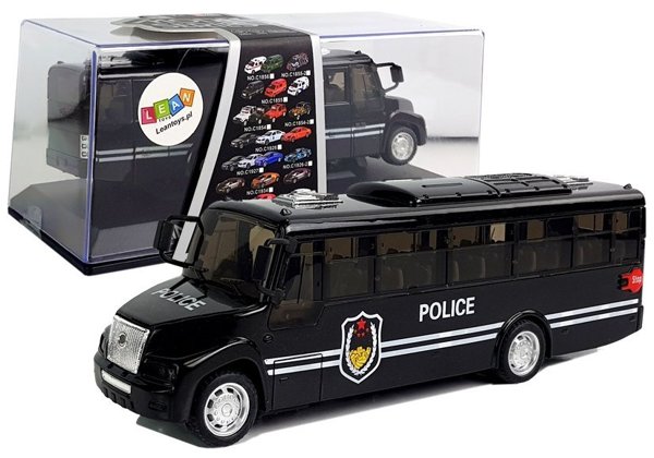 Schwarze Polizei Bus-Federantriebslichter