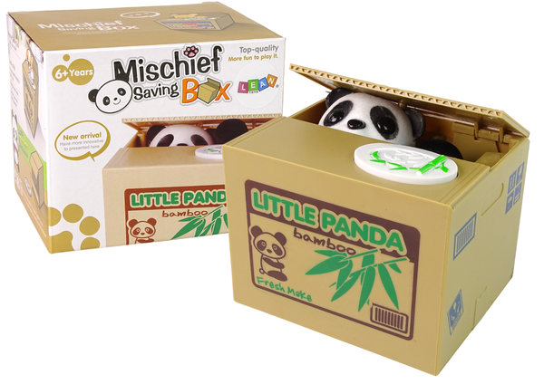 Spardose Panda Sparen lernen Bamboo