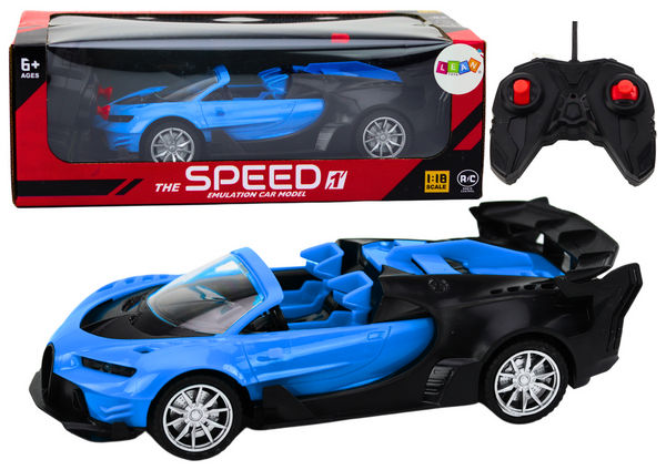 Spielzeugauto Ferngesteuerter Sportwagen RC 1:18 Blau