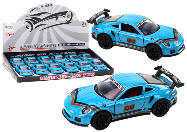 Sportwagen Auto 1:32 Actionfigur Blauer Spoiler aus Metall