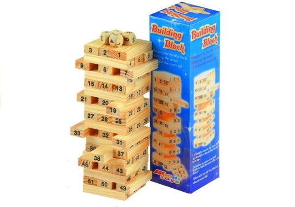 Stapelturm Wackelturm Stapelspiel Holz Geschicklichkeitsspiel Spiel