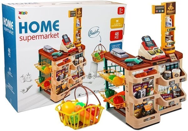 Supermarkt-Set Einkaufswagen Waage Kartenleser Scanner