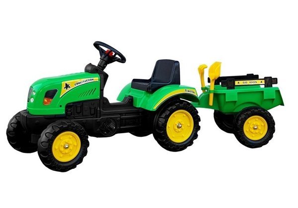 Traktor Branson mit Anhänger Grün 135 cm