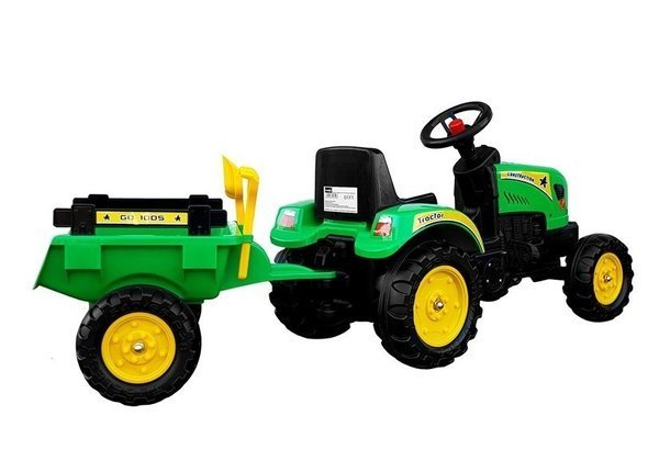 Traktor Branson mit Anhänger Grün 135 cm