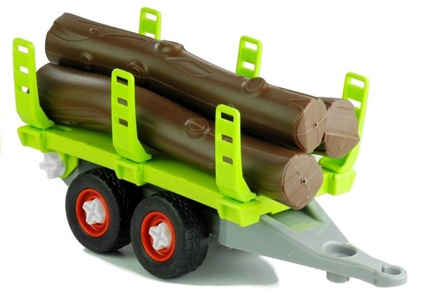Traktor mit Anhänger Montage Holzbalken Set Werkzeuge Landmaschine