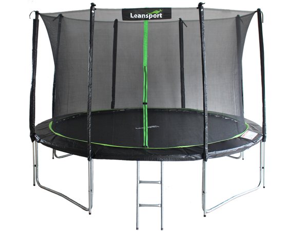 Trampolin 366cm LEAN SPORT PRO 12ft 72 Federn Gartentrampolin Kindertrampolin