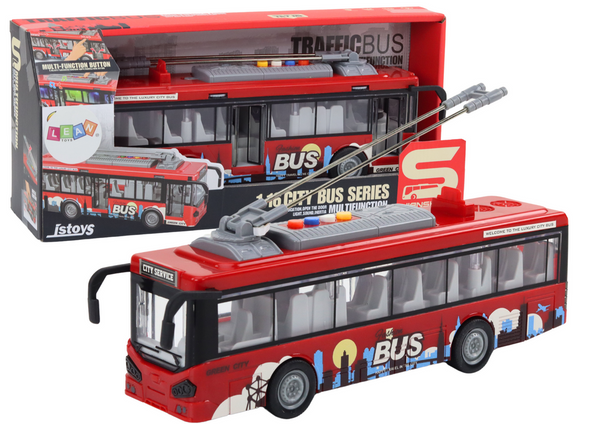 Trolleybus Bus 1:16 Lichter Geräusche Fahren Rot