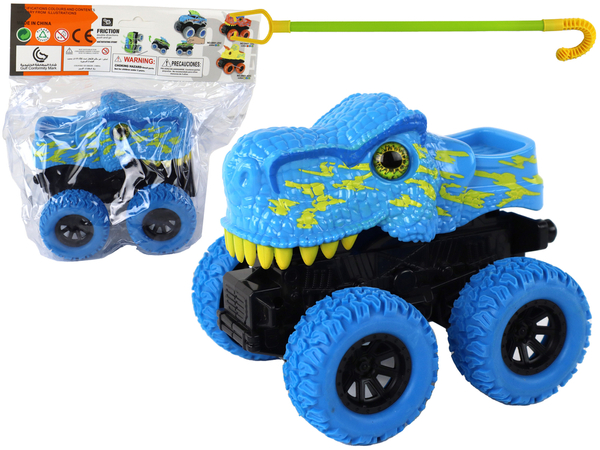 Tyrannosaurus Rex Fahrzeug mit Friktionsantrieb, Blau