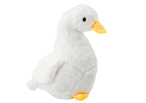 Weißes Plüsch-Gans-Maskottchen, kuschelige Plüsch-Ente, 30 cm