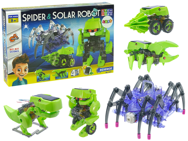 Wissenschaftliches Kit Solar Robot Kit 4 in 1 + Spider