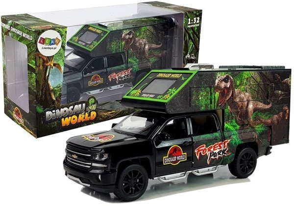 Wohnmobil mit Dinosauriern 1:32 Schwarz