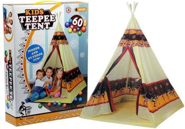 Zelt Teepee + 60 Bälle Zelt für Kinder Set Spielzeug für Kinder