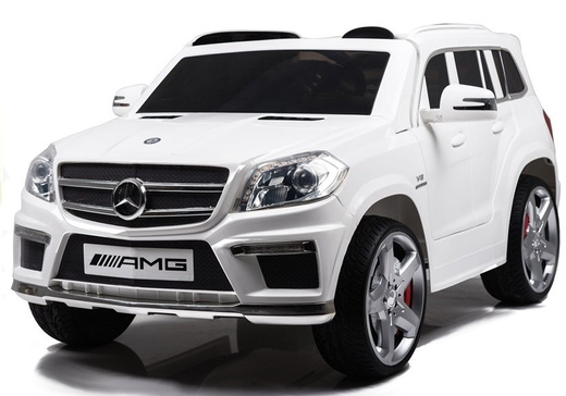 Elektroauto Fur Kinder Mercedes Gl63 Amg Weiss Lizenziert Ledersitz 2x45w Elektrofahrzeuge Autos