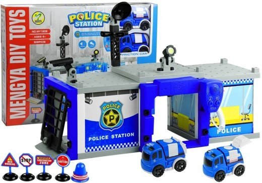 Polizeistation 59 Elemente Funkgerät großes Set Autos Spielzeug für Kinder 6+