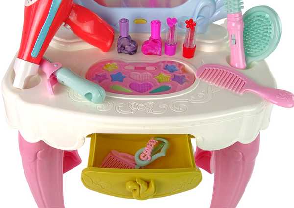 Märchenhafter Schminktisch mit Kosmetik für die kleine Dame 24-teiliges Beauty-Set