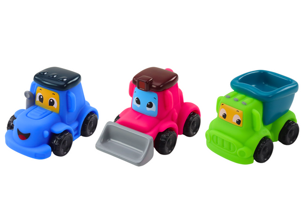 Set of Agricultural Vehicles for Toddlers Rubber Soft