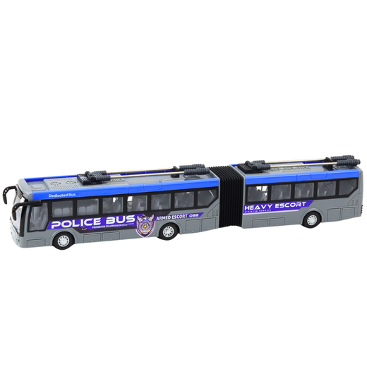 RC Police Articulated Bus Remote Controlled Lights Gray 1:32