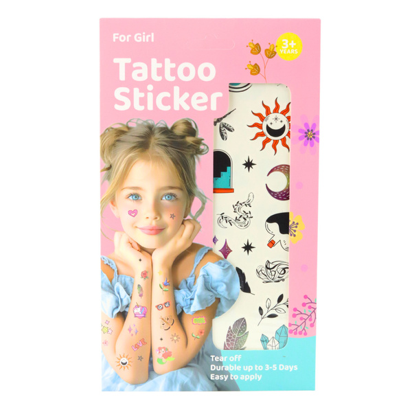 Set mit 60 Blumen-Tattoos für Kinder