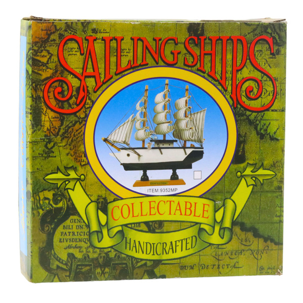 Sammlermodell Dekoratives Piratensegelschiff Schwarz 20x20cm