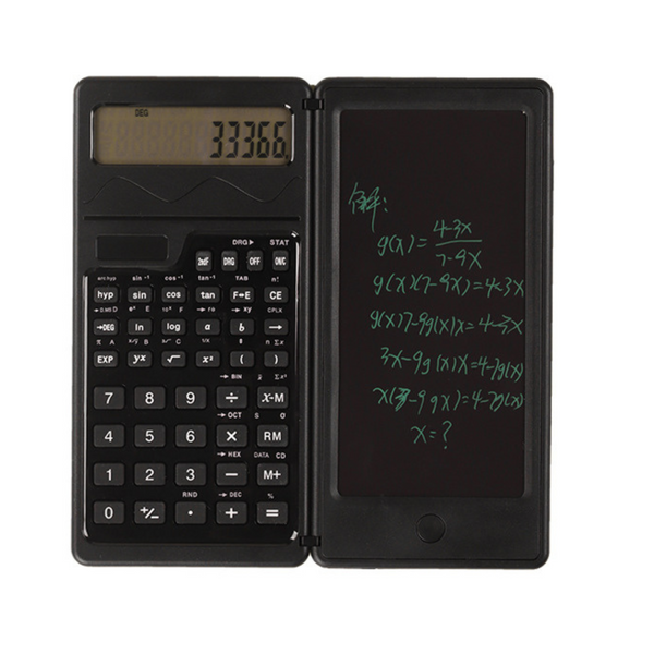 Scientific Calculator Notebook LED Stylus Solar Battery