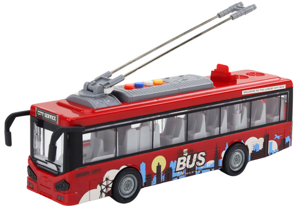 Trolleybus Bus 1:16 Lichter Geräusche Fahren Rot