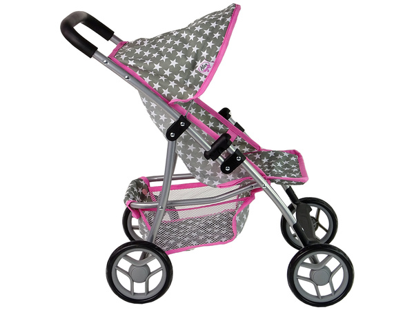 Puppenwagen Kinderwagen Rosa Sterne