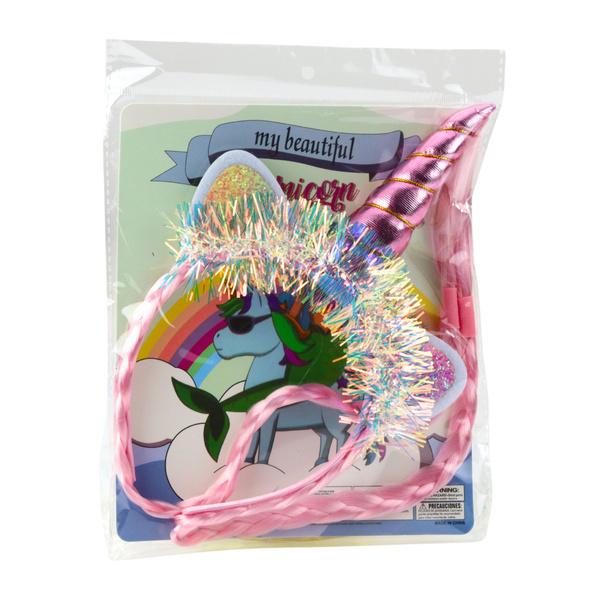 Unicorn Horn Ears Braids Hairband Pink