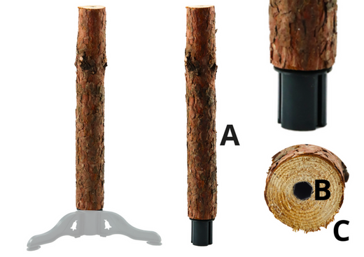 Wooden Tree Trunk Stand on Four Legs for a Christmas Tree on a Trunk